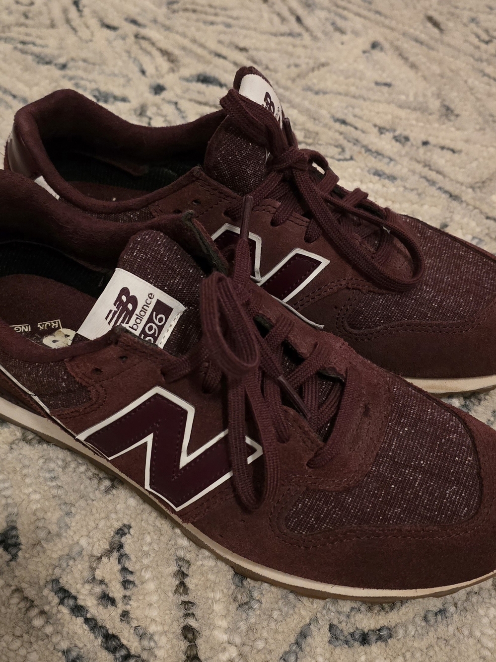 New Balance 696 Burgundy Lifestyle Sneakers